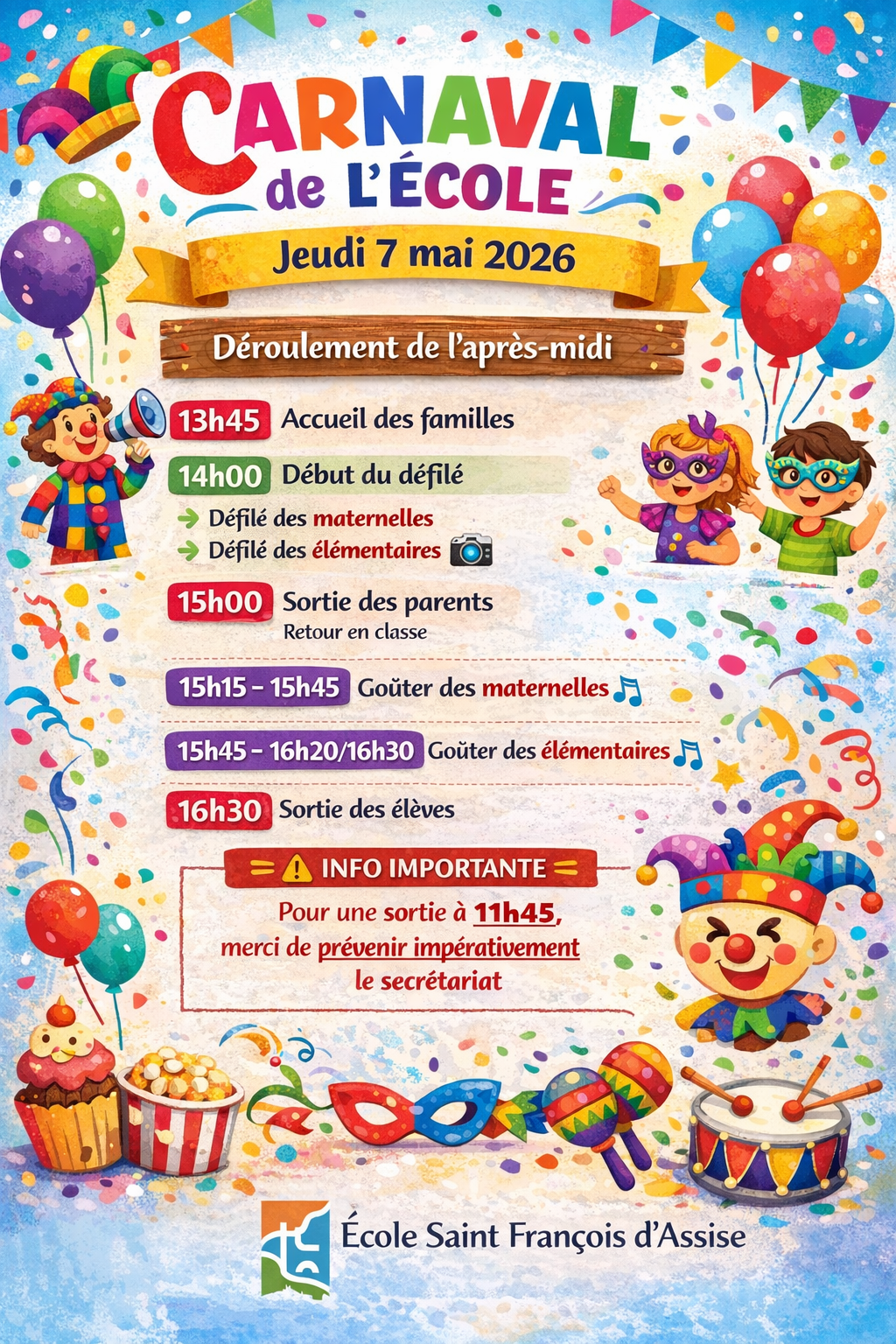 Carnaval de l’école Saint François d’Assise